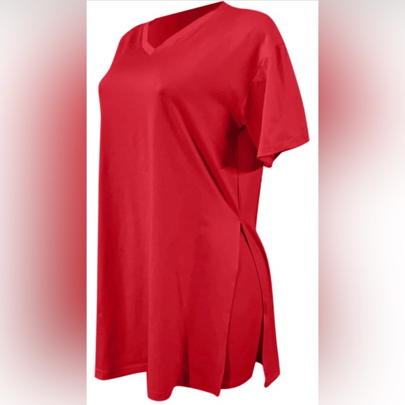 Plus Size Two Piece Short Set with Split Hem - Picture 7 of 9